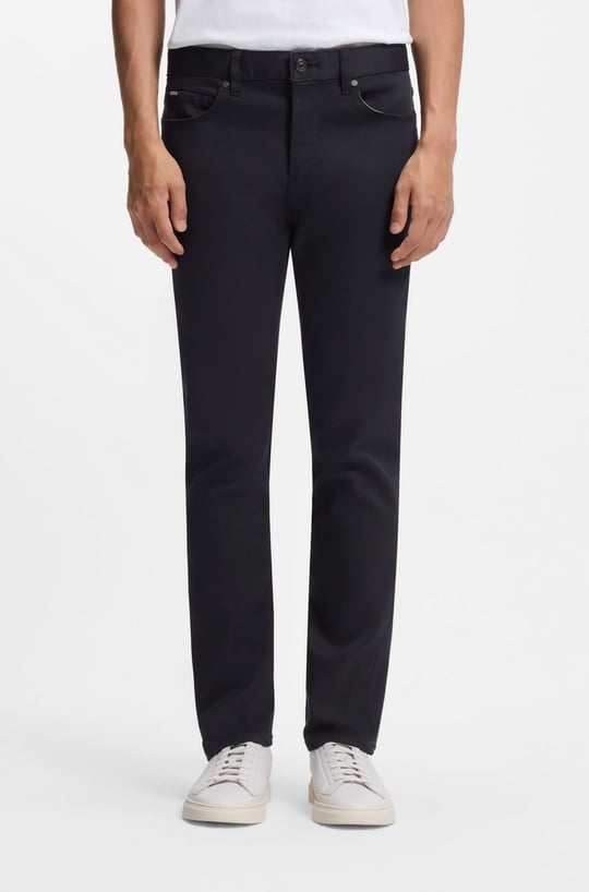 BOSS  BOSS Erkek Normal Kalıp Düz Paça Lacivert Jeans 50550942-404