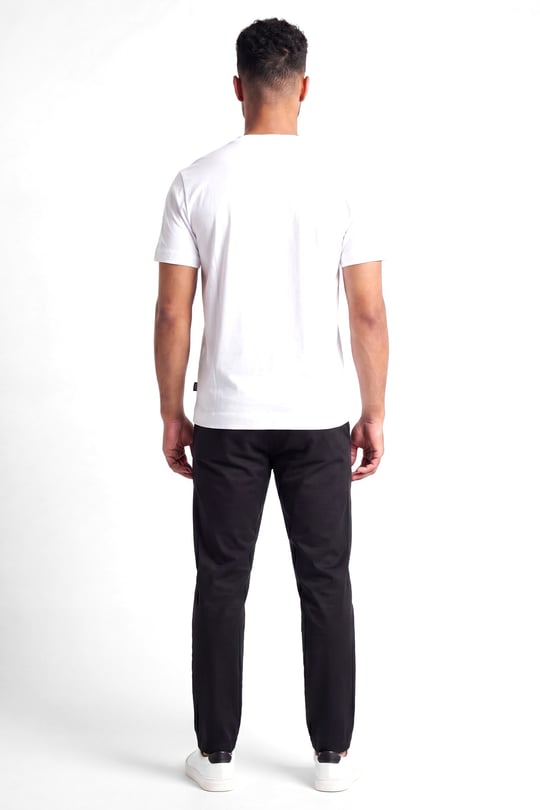 BOSS  BOSS Erkek Normal Kalıp Yuvarlak Yakalı Logo İşlemeli Yuvarlak Yakalı Pamuklu Kısa Kollu Beyaz T-Shirt 50570889-100