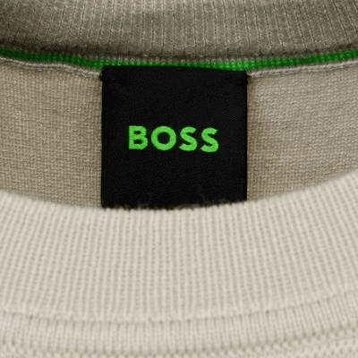 BOSS  BOSS Erkek Normal Kalıp Yuvarlak Yakalı Nefes Alabilen Yün İçerikli Uzun Kollu Bej Kazak 50547507-272