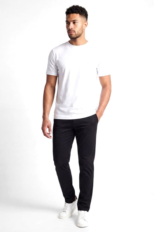 BOSS  BOSS Erkek Normal Kalıp Yuvarlak Yakalı Logo İşlemeli Yuvarlak Yakalı Pamuklu Kısa Kollu Beyaz T-Shirt 50570889-100