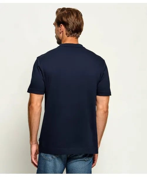BOSS  BOSS Erkek Normal Kalıp Yuvarlak Yakalı Logo İşlemeli Yuvarlak Yakalı Pamuklu Kısa Kollu Lacivert T-Shirt 50570889-404