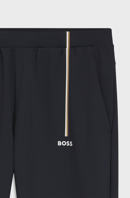 BOSS  BOSS Erkek Normal Kesim Isı Düzenleyici Esnek Gabardin Kumaşlı Lacivert Eşofman Altı 50563330-402