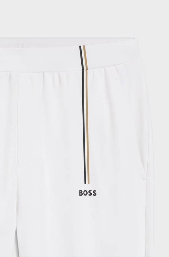 BOSS  BOSS Erkek Normal Kesim Isı Düzenleyici Esnek Gabardin Kumaşlı Beyaz Eşofman Altı 50563330-100