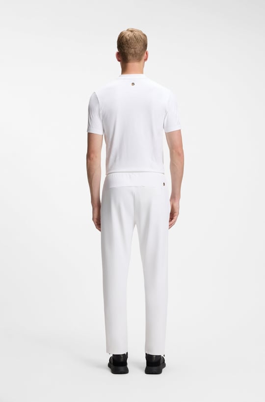 BOSS  BOSS Erkek Normal Kesim Isı Düzenleyici Esnek Gabardin Kumaşlı Beyaz Eşofman Altı 50563330-100