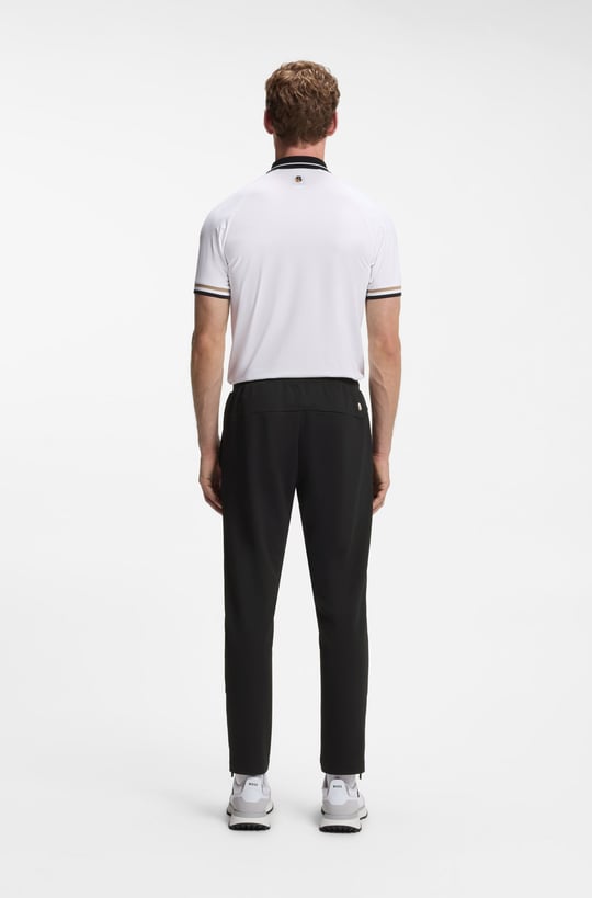 BOSS  BOSS Erkek Normal Kesim Isı Düzenleyici Esnek Gabardin Kumaşlı Siyah Eşofman Altı 50563330-001