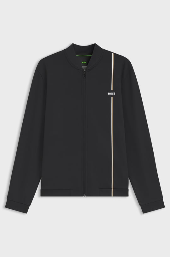 BOSS  BOSS Erkek Normal Kesim Nem Yönetimi Özellikli Esnek Gabardin Kumaşlı Siyah Sweatshirt 50563352-001