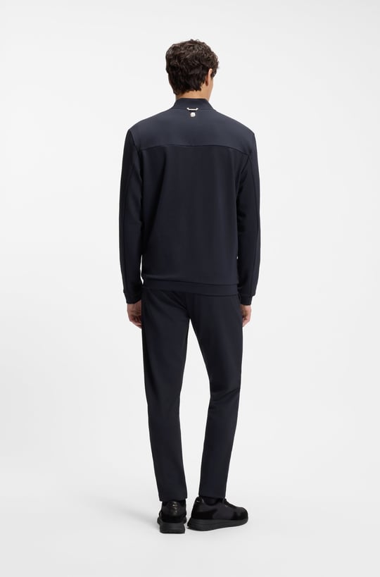 BOSS  BOSS Erkek Normal Kesim Nem Yönetimi Özellikli Esnek Gabardin Kumaşlı Lacivert Sweatshirt 50563352-402