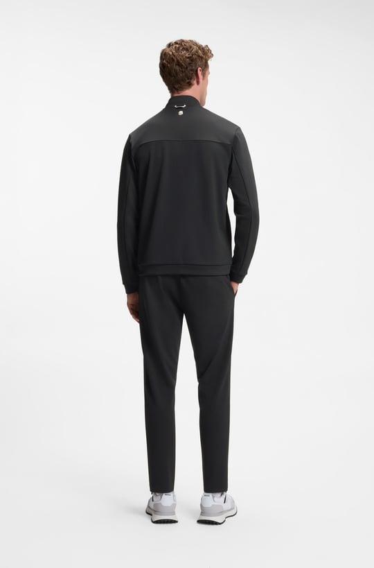 BOSS  BOSS Erkek Normal Kesim Nem Yönetimi Özellikli Esnek Gabardin Kumaşlı Siyah Sweatshirt 50563352-001