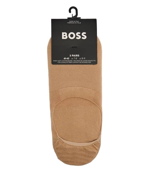 BOSS  BOSS Erkek Pamuklu 3'lü Bilek Altı Çok Renkli Çorap 50541442-960