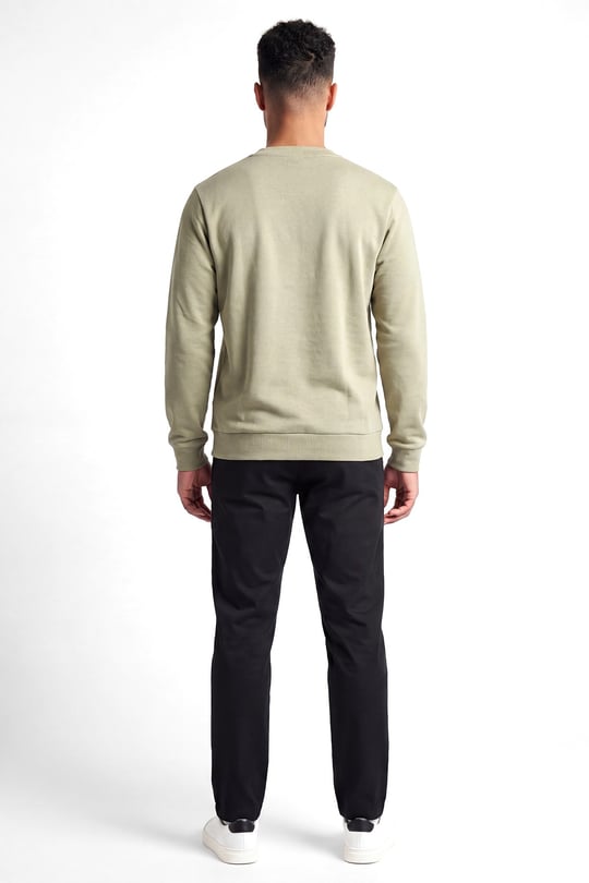 BOSS  BOSS Erkek Pamuklu İnterlok Kumaş Yuvarlak Yakalı Logolu Gri Sweatshirt 50555830-254