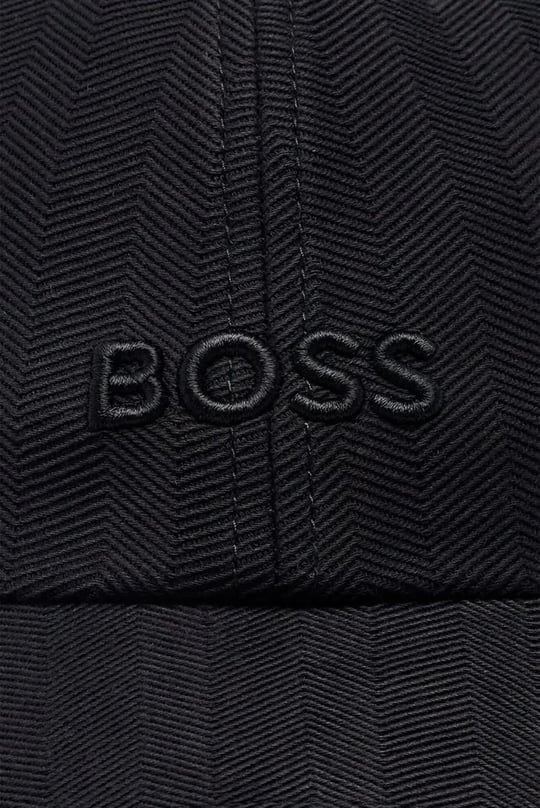 BOSS  BOSS Erkek Pamuklu Logo Kabartmalı Siyah Şapka 50566247-001