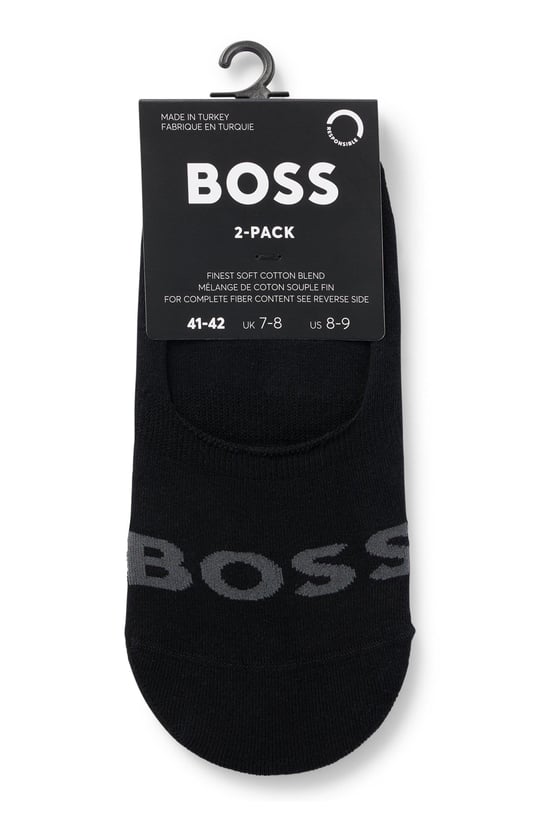 BOSS BOSS Erkek Pamuklu Logolu Dokuma Kumaş Siyah Çorap 50516402-001
