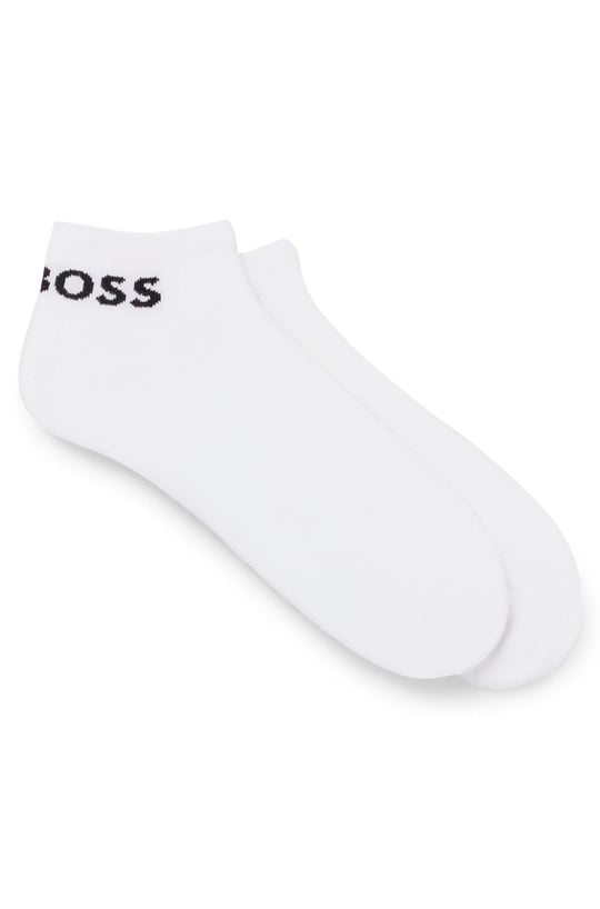 BOSS BOSS Erkek Pamuklu Logolu Dokuma Kumaş Beyaz Çorap 50469859-100