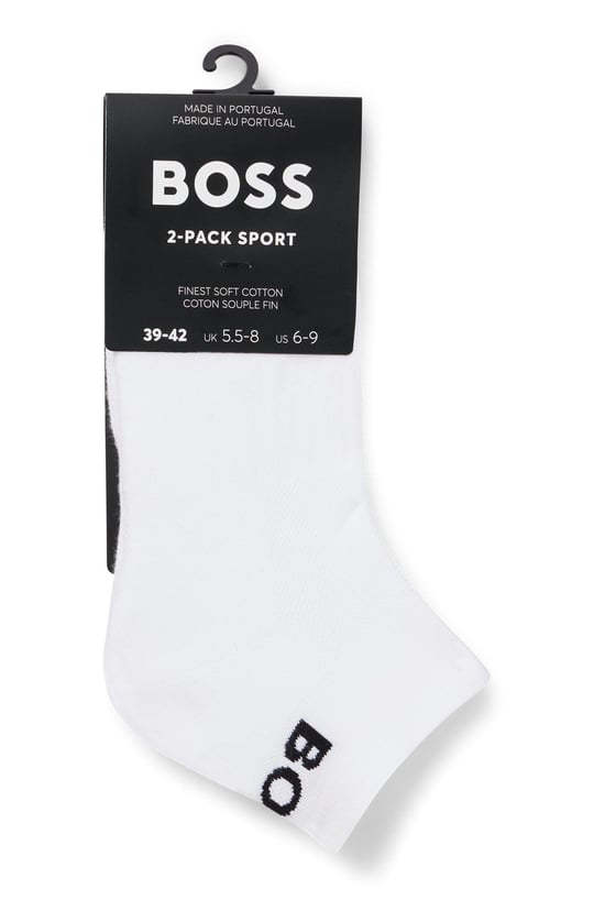 BOSS BOSS Erkek Pamuklu Logolu Dokuma Kumaş Beyaz Çorap 50469859-100