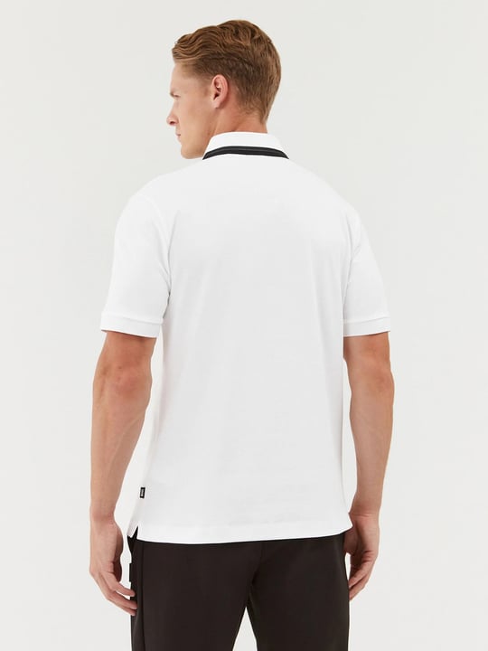 BOSS BOSS Erkek Pamuklu Polo Yaka Kısa Kollu Günlük Kullanım Beyaz Polo Yaka T-Shirt 50494662-100