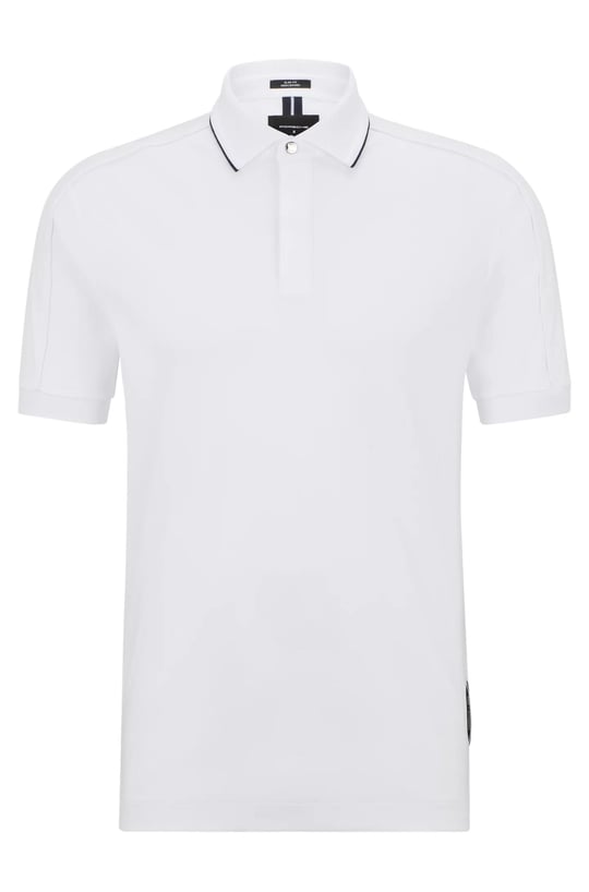 BOSS BOSS Erkek Pamuklu Polo Yaka Kısa Kollu Günlük Kullanım Beyaz Polo Yaka T-Shirt 50486203-100