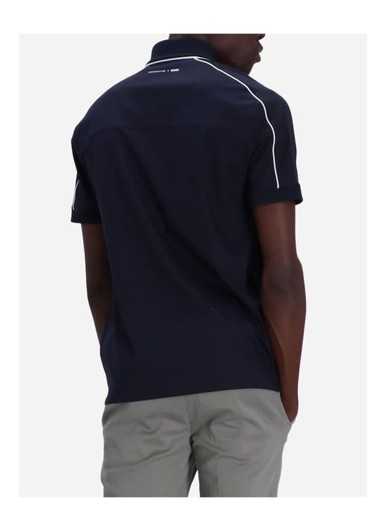 BOSS BOSS Erkek Pamuklu Polo Yaka Kısa Kollu Günlük Kullanım Lacivert Polo Yaka T-Shirt 50486203-404