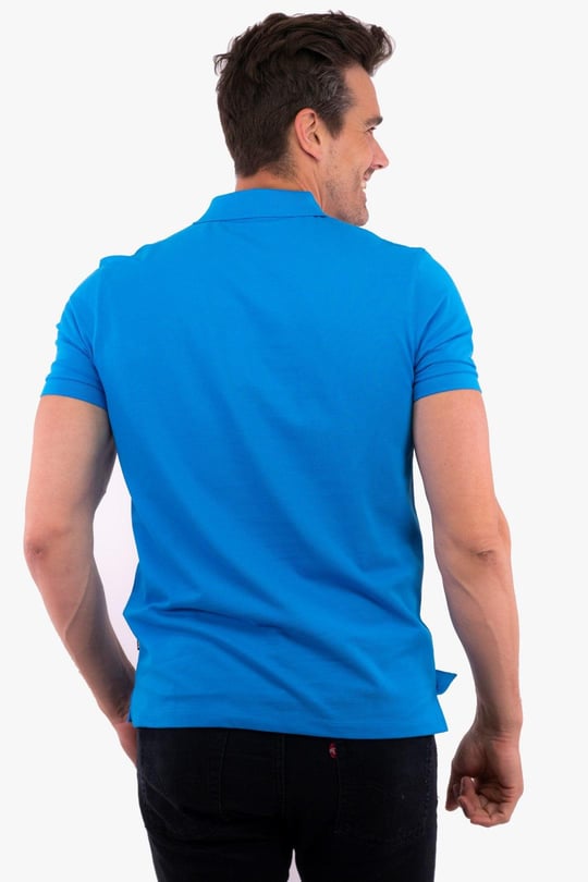 BOSS BOSS Erkek Pamuklu Polo Yakalı Düğme Kapamalı Kısa Kollu Mavi1 Polo Yaka T-Shirt 50468301-439
