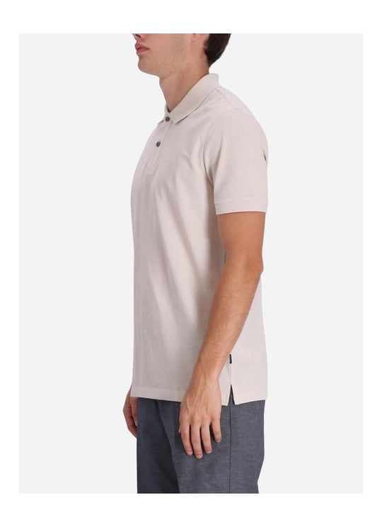 BOSS BOSS Erkek Pamuklu Polo Yakalı Düğme Kapamalı Kısa Kollu Bej Polo Yaka T-Shirt 50468301-131