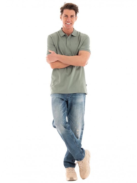 BOSS BOSS Erkek Pamuklu Polo Yakalı Düğme Kapamalı Kısa Kollu Yeşil 2 Polo Yaka T-Shirt 50468301-343