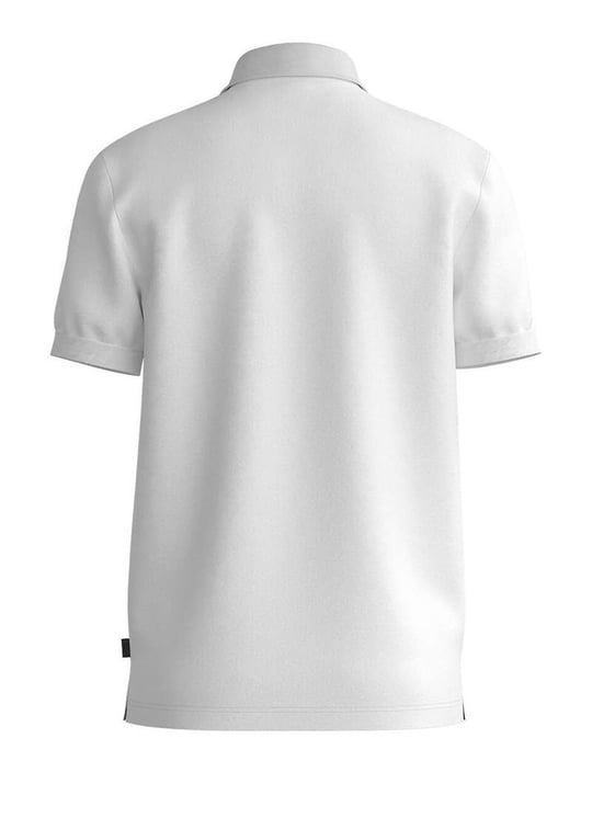 BOSS BOSS Erkek Pamuklu Polo Yakalı Düğme Kapamalı Kısa Kollu Beyaz Polo Yaka T-Shirt 50486953-100