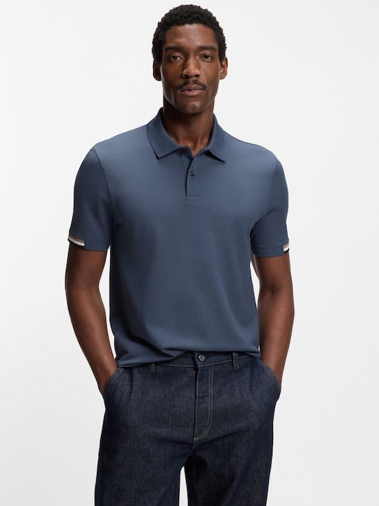 BOSS  BOSS Erkek Pamuklu Polo Yakalı Düğme Kapamalı Kısa Kollu 468 Polo Yaka T-Shirt 50467113-468