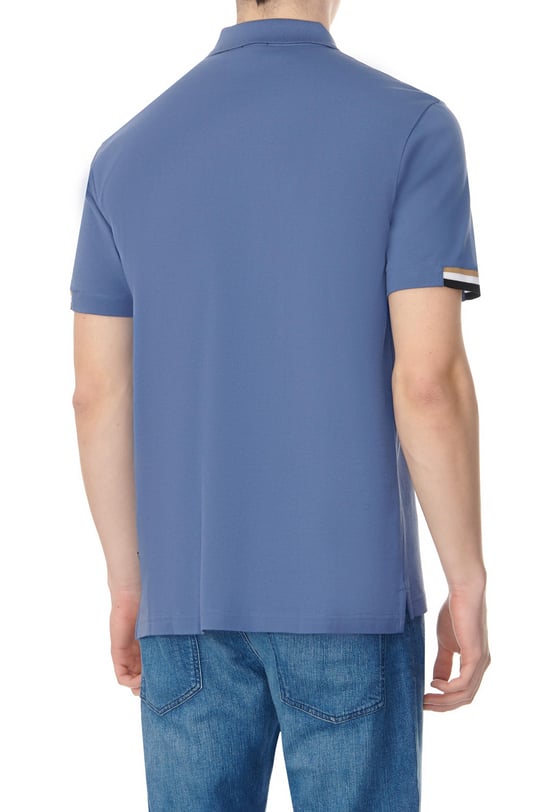 BOSS BOSS Erkek Pamuklu Polo Yakalı Düğme Kapamalı Kısa Kollu Lacivert1 Polo Yaka T-Shirt 50467113-479