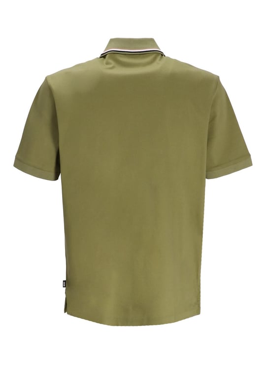 BOSS BOSS Erkek Pamuklu Polo Yakalı Düğme Kapamalı Kısa Kollu Yeşil Polo Yaka T-Shirt 50469360-311