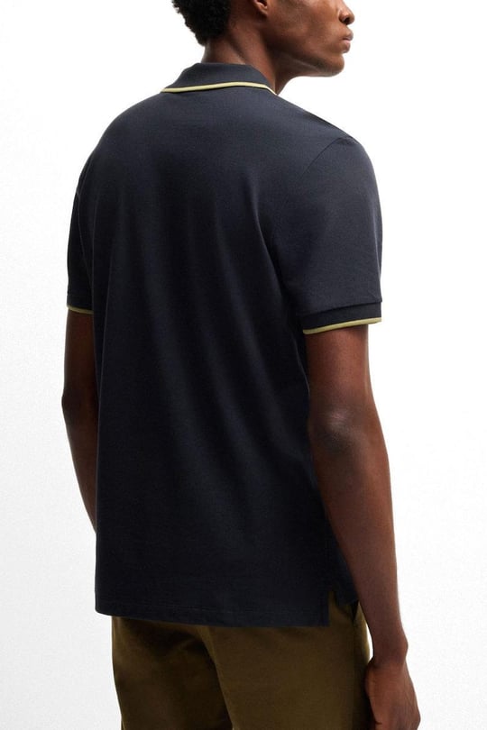BOSS BOSS Erkek Pamuklu Polo Yakalı Düğme Kapamalı Kısa Kollu Lacivert1 Polo Yaka T-Shirt 50494697-410