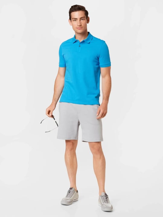 BOSS BOSS Erkek Pamuklu Polo Yakalı Düğme Kapamalı Kısa Kollu Mavi1 Polo Yaka T-Shirt 50468301-439