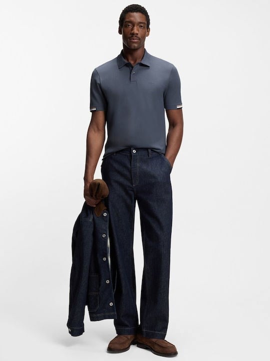 BOSS  BOSS Erkek Pamuklu Polo Yakalı Düğme Kapamalı Kısa Kollu 468 Polo Yaka T-Shirt 50467113-468