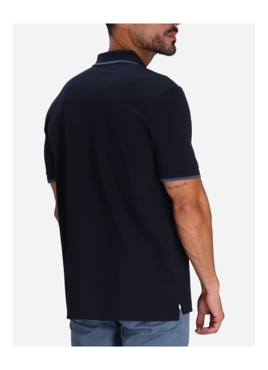 BOSS  BOSS Erkek Pamuklu Polo Yakalı Düğme Kapamalı Kısa Kollu Lacivert2 T-Shirt 50494697-408
