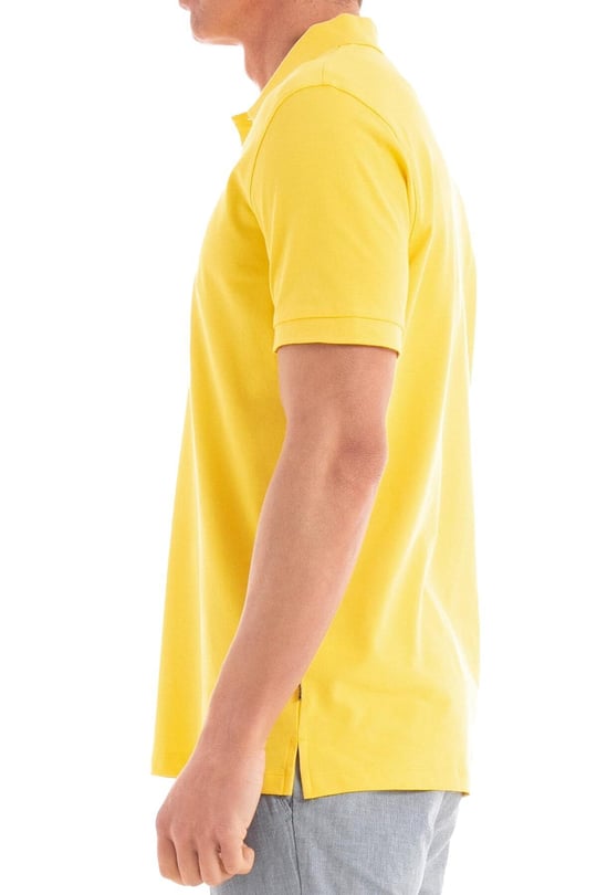 BOSS BOSS Erkek Pamuklu Polo Yakalı Düğme Kapamalı Kısa Kollu Sarı1 Polo Yaka T-Shirt 50468301-731