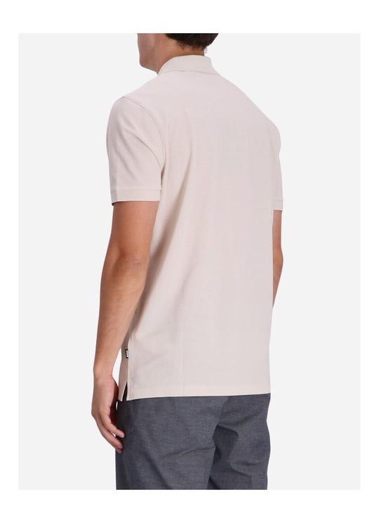 BOSS BOSS Erkek Pamuklu Polo Yakalı Düğme Kapamalı Kısa Kollu Bej Polo Yaka T-Shirt 50468301-131