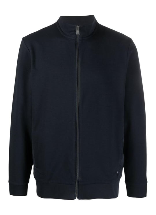 BOSS BOSS Erkek Pamuklu Uzun Kol Dokuma Günlük Kullanım Lacivert Sweatshirt 50490955-404