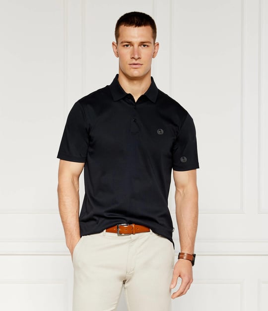 BOSS BOSS Erkek Polo Yaka Düğme Kapamalı Kısa Kol Siyah Polo Yaka T-Shirt 50520297-001