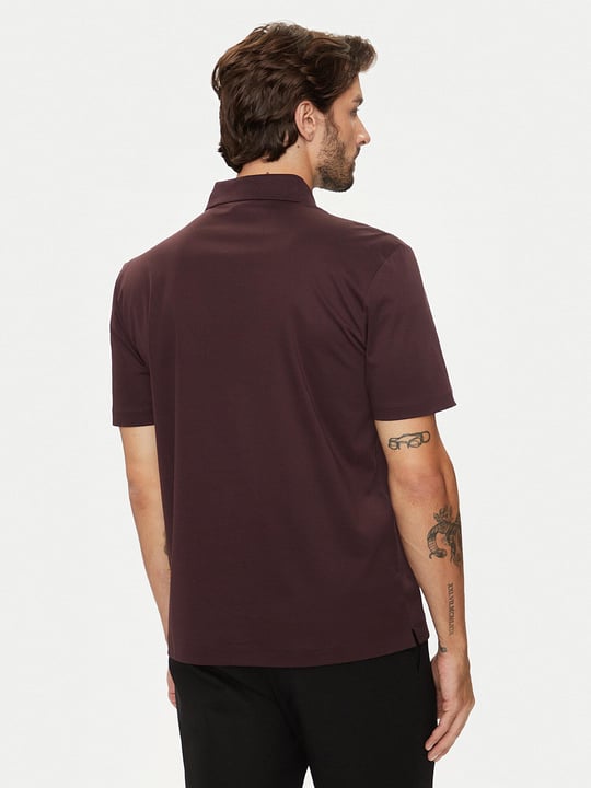 BOSS BOSS Erkek Polo Yaka Düğme Kapamalı Kısa Kol Kahverengi Polo Yaka T-Shirt 50520297-642