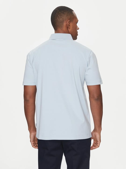 BOSS BOSS Erkek Polo Yaka Düğme Kapamalı Kısa Kol Mavi Polo Yaka T-Shirt 50520297-454