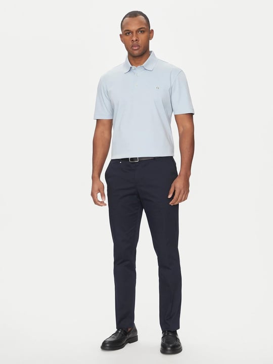 BOSS BOSS Erkek Polo Yaka Düğme Kapamalı Kısa Kol Mavi Polo Yaka T-Shirt 50520297-454