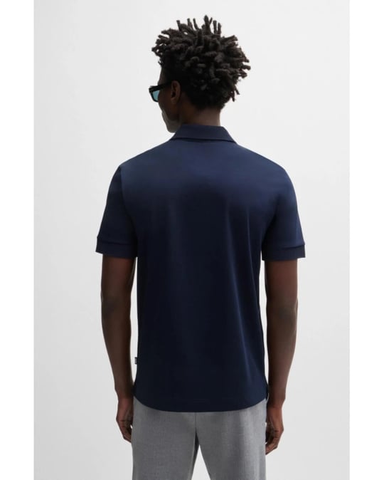 BOSS BOSS Erkek Polo Yaka Düğme Kapamalı Kısa Kol Lacivert Polo Yaka T-Shirt 50520297-404
