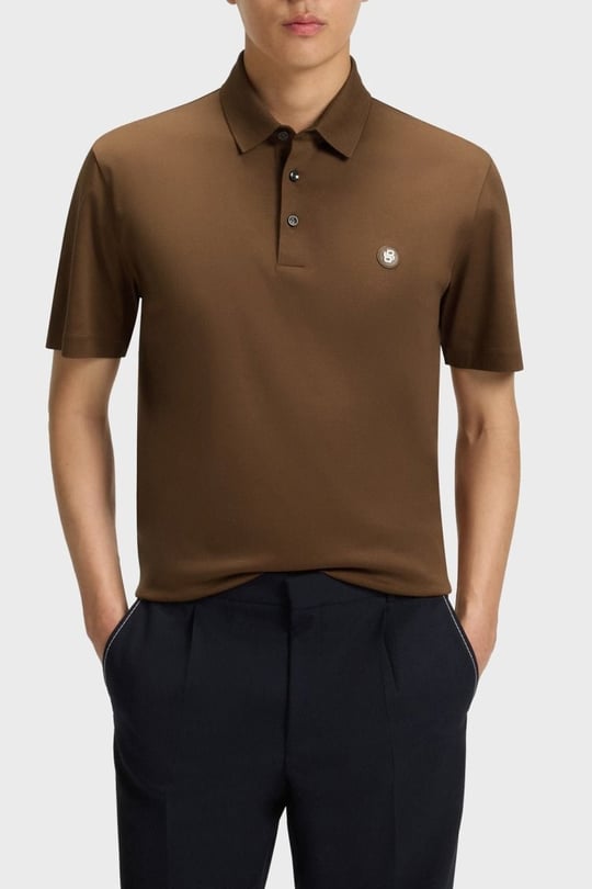BOSS  BOSS Erkek Polo Yaka Düğme Kapamalı Kısa Kol Turuncu1 T-Shirt 50520297-217