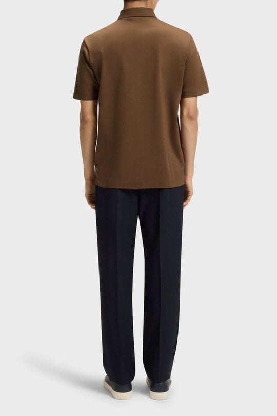 BOSS  BOSS Erkek Polo Yaka Düğme Kapamalı Kısa Kol Turuncu1 T-Shirt 50520297-217