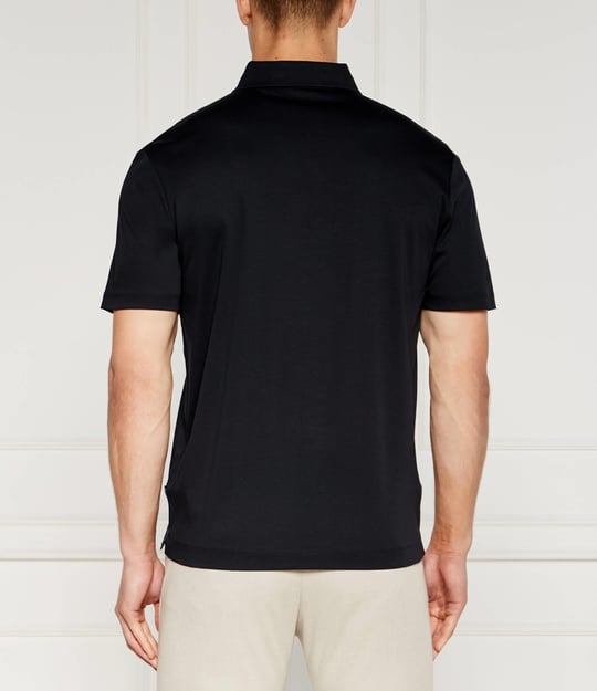 BOSS BOSS Erkek Polo Yaka Düğme Kapamalı Kısa Kol Siyah Polo Yaka T-Shirt 50520297-001