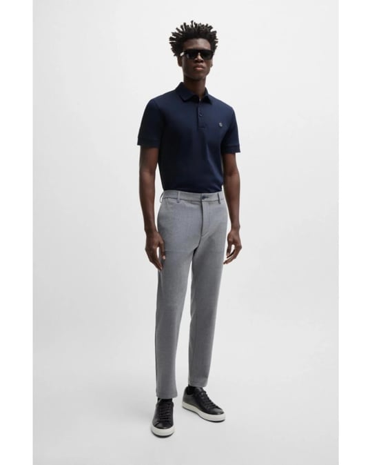 BOSS BOSS Erkek Polo Yaka Düğme Kapamalı Kısa Kol Lacivert Polo Yaka T-Shirt 50520297-404