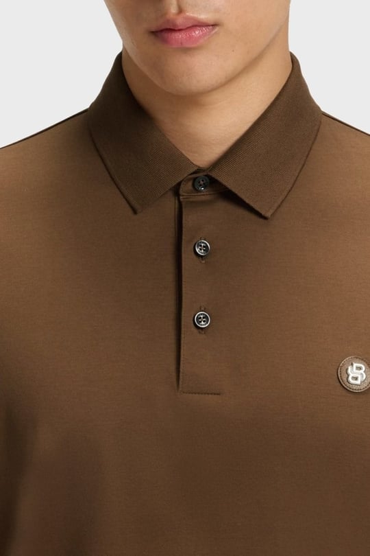BOSS  BOSS Erkek Polo Yaka Düğme Kapamalı Kısa Kol Turuncu1 T-Shirt 50520297-217