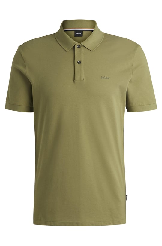 BOSS BOSS Erkek Polo Yaka Regular Fit Pamuklu Kısa Kollu Açık Yeşil Polo Yaka T-Shirt 50468362-311