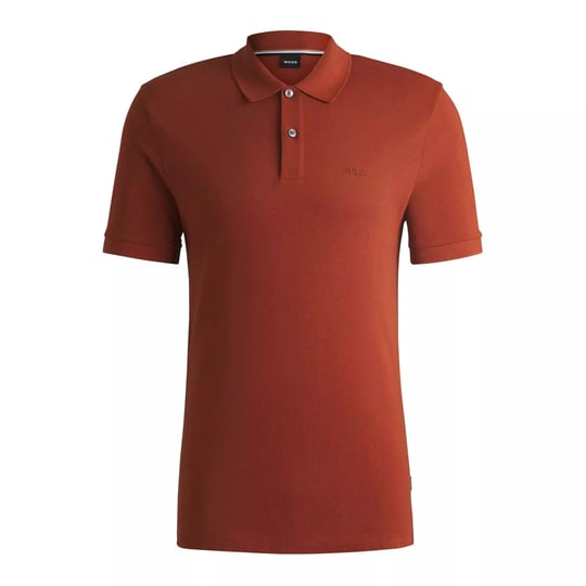 BOSS BOSS Erkek Polo Yaka Regular Fit Pamuklu Kısa Kollu Turuncu Polo Yaka T-Shirt 50468362-806