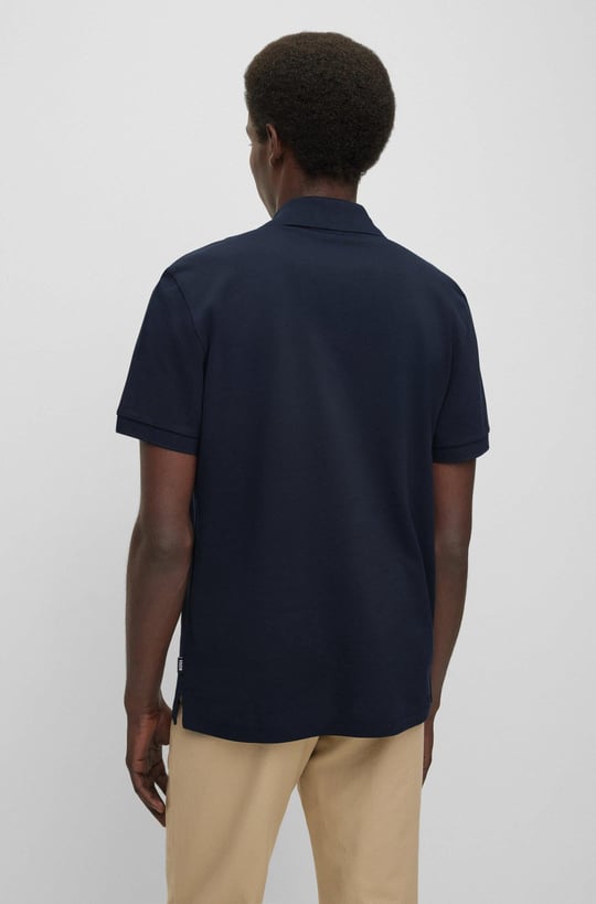 BOSS BOSS Erkek Polo Yaka Regular Fit Pamuklu Kısa Kollu Lacivert Polo Yaka T-Shirt 50468362-404