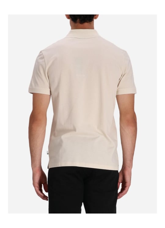 BOSS  BOSS Erkek Polo Yaka Regular Fit Pamuklu Kısa Kollu Ekru T-Shirt 50468362-131