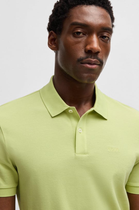 BOSS BOSS Erkek Polo Yaka Regular Fit Pamuklu Kısa Kollu Yeşil Polo Yaka T-Shirt 50468362-331
